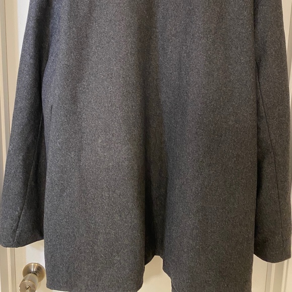 Grey Wool Over Coat Big and Tall 4XL Tall 3/4 Quarter Trench - Picture 13 of 13